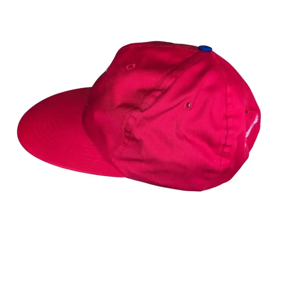 Red Blue Tulsa Drillers Snapback Cap Mazzios Krmg sponsored Autograph by player